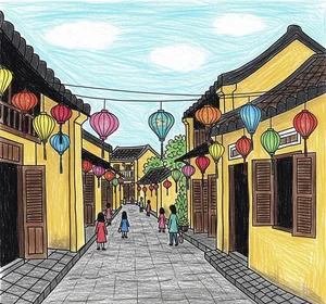 Hoi An Ancient Town Art: 130+ Beautiful and Simple Paintings - image 12