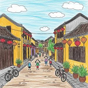 Hoi An Ancient Town Art: 130+ Beautiful and Simple Paintings - image 23