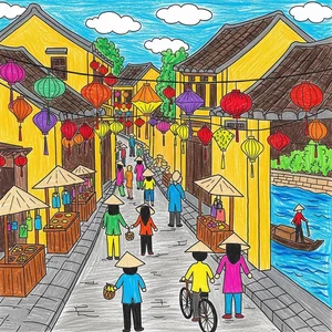Hoi An Ancient Town Art: 130+ Beautiful and Simple Paintings - image 8