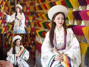 Stunning Nhat Binh Traditional Vietnamese Attire Worn by Tan Hiep Hung Heiress - image 6