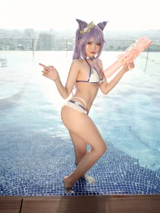 ZinieQ Keqing Bikini Cosplay Gallery: A Stunning Tribute to the Genshin Impact Character - image 6
