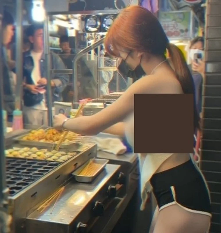 Viral Cake Seller Turns Heads with Bold Sheer Outfit