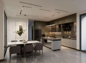 Sophisticated Luxury: Exploring a 260m2 Semi-Detached Villa in Viet Tri with an Elegant Dark Color Palette - image 7