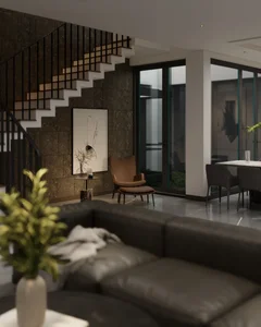 Sophisticated Luxury: Exploring a 260m2 Semi-Detached Villa in Viet Tri with an Elegant Dark Color Palette - image 3