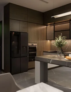 Sophisticated Luxury: Exploring a 260m2 Semi-Detached Villa in Viet Tri with an Elegant Dark Color Palette - image 5