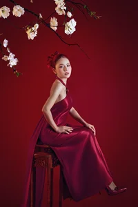 Stunning Red Dress Fashion Inspiration with Ngô Lan Hương: Elegant Festive Outfits for the New Year and Special Occasions - image 7