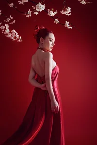 Stunning Red Dress Fashion Inspiration with Ngô Lan Hương: Elegant Festive Outfits for the New Year and Special Occasions - image 8