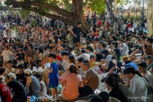 Massive Crowds Gather at Thong Nhat Park for Spectacular Fireworks Display - image 6