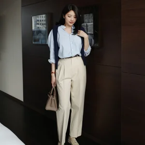 10 Elegant Ways to Style Straight-Leg Pants for a Tall Office Look - image 7