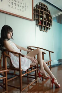 Elegant Tuan Tuan in Red Shoes and Silk Stockings Photography - image 59