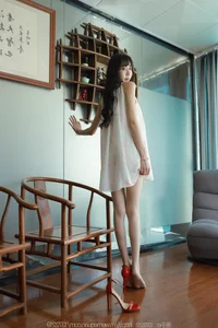 Elegant Tuan Tuan in Red Shoes and Silk Stockings Photography - image 48
