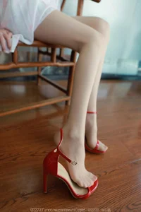 Elegant Tuan Tuan in Red Shoes and Silk Stockings Photography - image 12