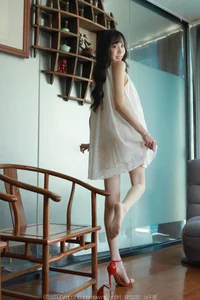 Elegant Tuan Tuan in Red Shoes and Silk Stockings Photography - image 14