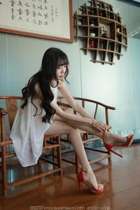 Elegant Tuan Tuan in Red Shoes and Silk Stockings Photography - image 50