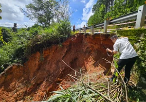 Dangerous Landslides on the Scenic Mountain Passes Leading to Da Lat - image 3