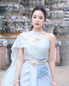 Stunning Vietnamese DJ Captivates Fans in Elegant Traditional Thai Attire - image 9