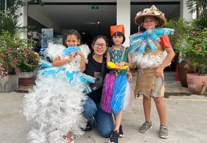 Trang Tran Daughter Shines in Eco-Friendly Recycled Fashion Show - image 5