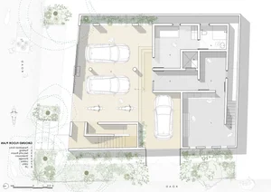 Split-Level Urban Oasis: Integrating Nature into a 500m2 Modern Home - image 15