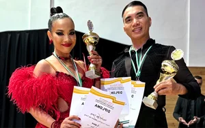 Vietnamese Dancesport Couple Ranks in World's Top 30 for Middle-Aged Category - image 1