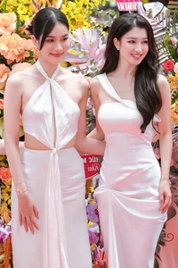 Luong Thuy Linh Steals the Spotlight in Plunging Red Carpet Gown - image 3