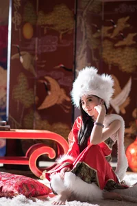 Elegant Fusion: Taiwanese Model Zhang Chuman in a Stunning Chinese-Style Christmas Photoshoot - image 39