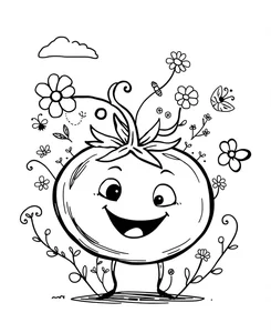 133+ Creative Tomato Coloring Pages: Beautiful Designs for Kids and Art Lovers - image 33