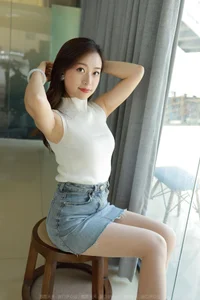 Elegant Chinese Model Xiao Jie in IESS Softness Like Water Collection - image 5