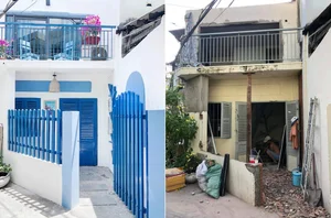 Budget 17m2 Alley House Renovation in Binh Thanh with Santorini Style - image 16