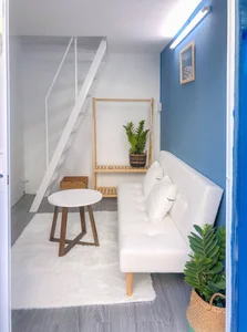Budget 17m2 Alley House Renovation in Binh Thanh with Santorini Style - image 12