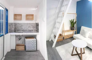 Budget 17m2 Alley House Renovation in Binh Thanh with Santorini Style - image 2