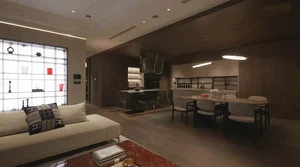 Luxury 500m2 Modern Penthouse Design Featuring Natural Stone Interiors and Breathtaking 360-Degree Views of Landmark 81 and the Saigon River - image 4