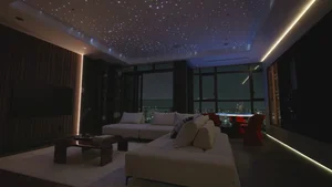 Luxury 500m2 Modern Penthouse Design Featuring Natural Stone Interiors and Breathtaking 360-Degree Views of Landmark 81 and the Saigon River - image 1