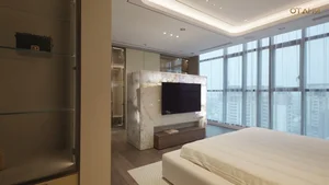 Luxury 500m2 Modern Penthouse Design Featuring Natural Stone Interiors and Breathtaking 360-Degree Views of Landmark 81 and the Saigon River - image 11