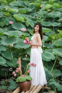 Trang Sunhi Stunning Ao Yem and Lotus Flower Photoshoot Gallery - image 16