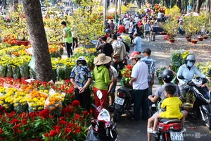 Bustling Scenes: Crowds Rush for Discounted Tet Flowers in Ho Chi Minh City - image 9