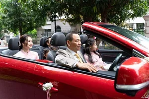 A Moment of Pride: Billionaire Pham Nhat Vuong Drives VinFast VF8 at Son's Wedding - image 12