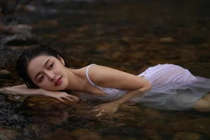 Stunning Outdoor Photography: Embracing Natural Beauty and Summer Fashion by the Stream - image 6