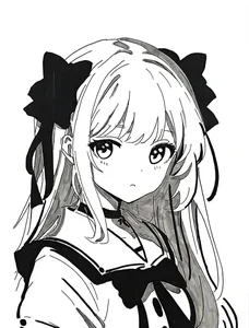 Minimalist Black and White Anime Girl Art: 132+ Unique Monochrome Illustrations - image 9