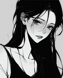 Minimalist Black and White Anime Girl Art: 132+ Unique Monochrome Illustrations - image 23