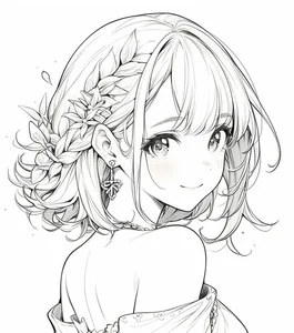 Minimalist Black and White Anime Girl Art: 132+ Unique Monochrome Illustrations - image 25