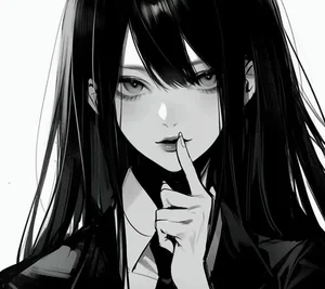 Minimalist Black and White Anime Girl Art: 132+ Unique Monochrome Illustrations - image 7