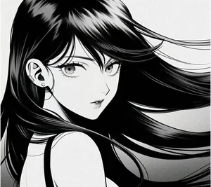 Minimalist Black and White Anime Girl Art: 132+ Unique Monochrome Illustrations - image 28