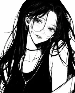 Minimalist Black and White Anime Girl Art: 132+ Unique Monochrome Illustrations - image 32