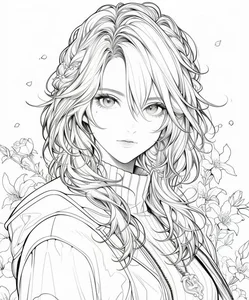 Minimalist Black and White Anime Girl Art: 132+ Unique Monochrome Illustrations - image 29