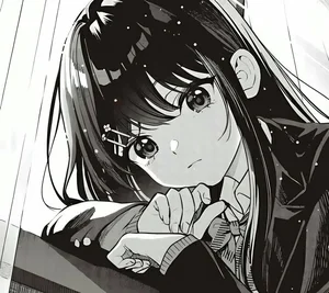 Minimalist Black and White Anime Girl Art: 132+ Unique Monochrome Illustrations - image 8