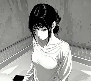 Minimalist Black and White Anime Girl Art: 132+ Unique Monochrome Illustrations - image 17