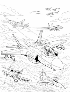 192+ Fighter Jet Coloring Pages: Explore Diverse Styles and Designs - image 5