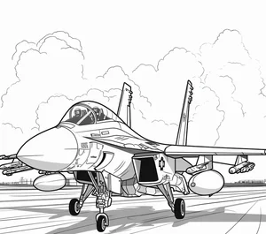 192+ Fighter Jet Coloring Pages: Explore Diverse Styles and Designs - image 21