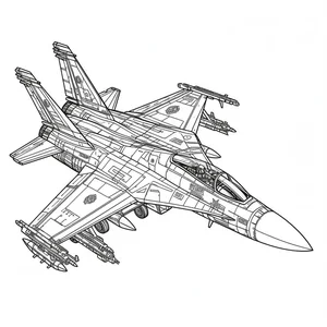 192+ Fighter Jet Coloring Pages: Explore Diverse Styles and Designs - image 27