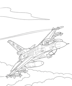 192+ Fighter Jet Coloring Pages: Explore Diverse Styles and Designs - image 28